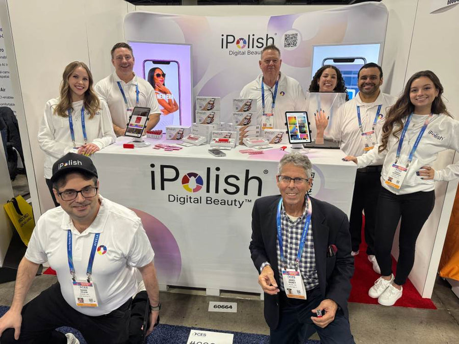 Group of people wearing IPolish merch